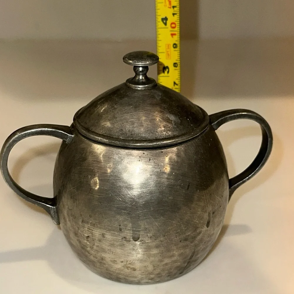Vintage Art Deco Tea Service/Set GERO Holland Hand Hammered Pewter